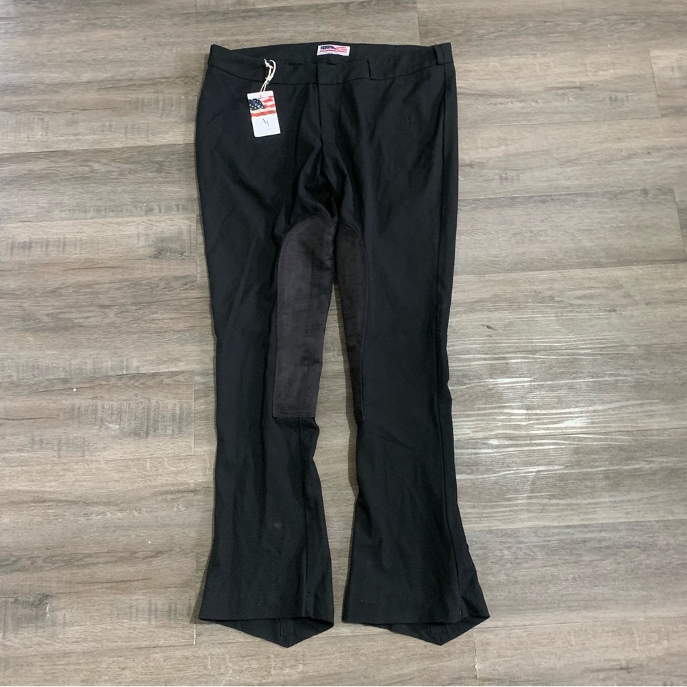american jodhpur dress pants black horse riding pants breeches 36R Length 52 in